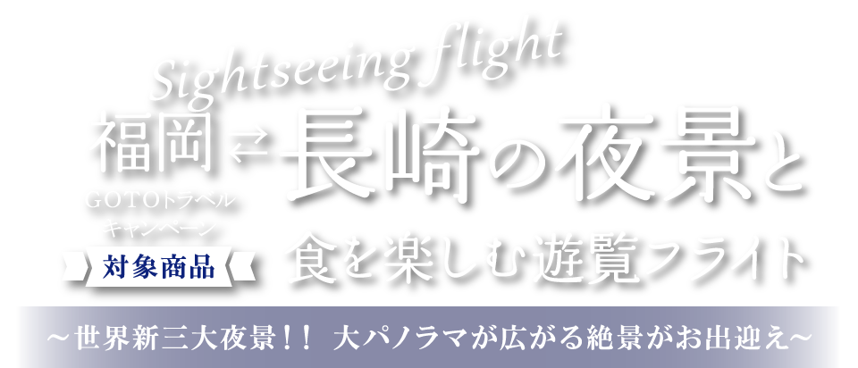 長崎の夜景と食を楽しむ遊覧フライト